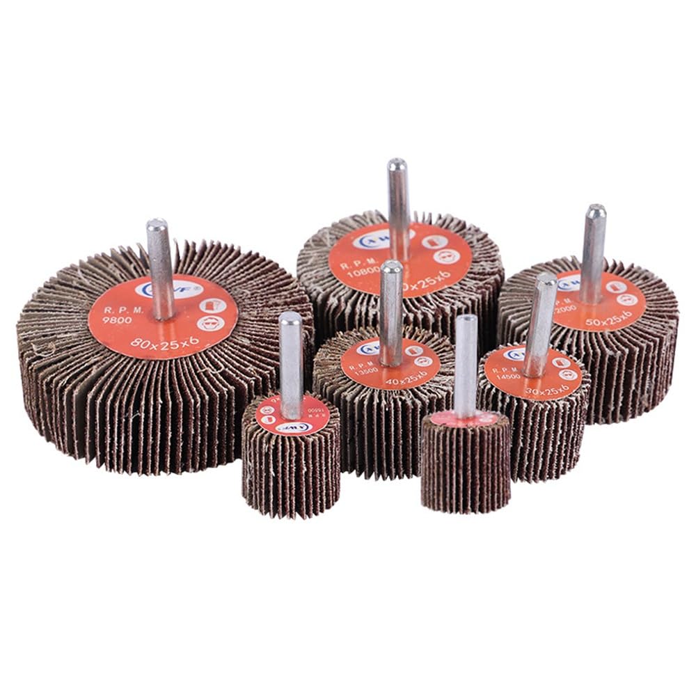 Ściernice listkowe 80 — 10 szt., średnica 16–80 mm z trzpieniem 1/4”(Dia50mm)