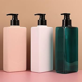 coone ポンプ式シャンプー ピンク　3本セット Amazon｜シャンプーボトル ディスペンサー 詰め替えボトル