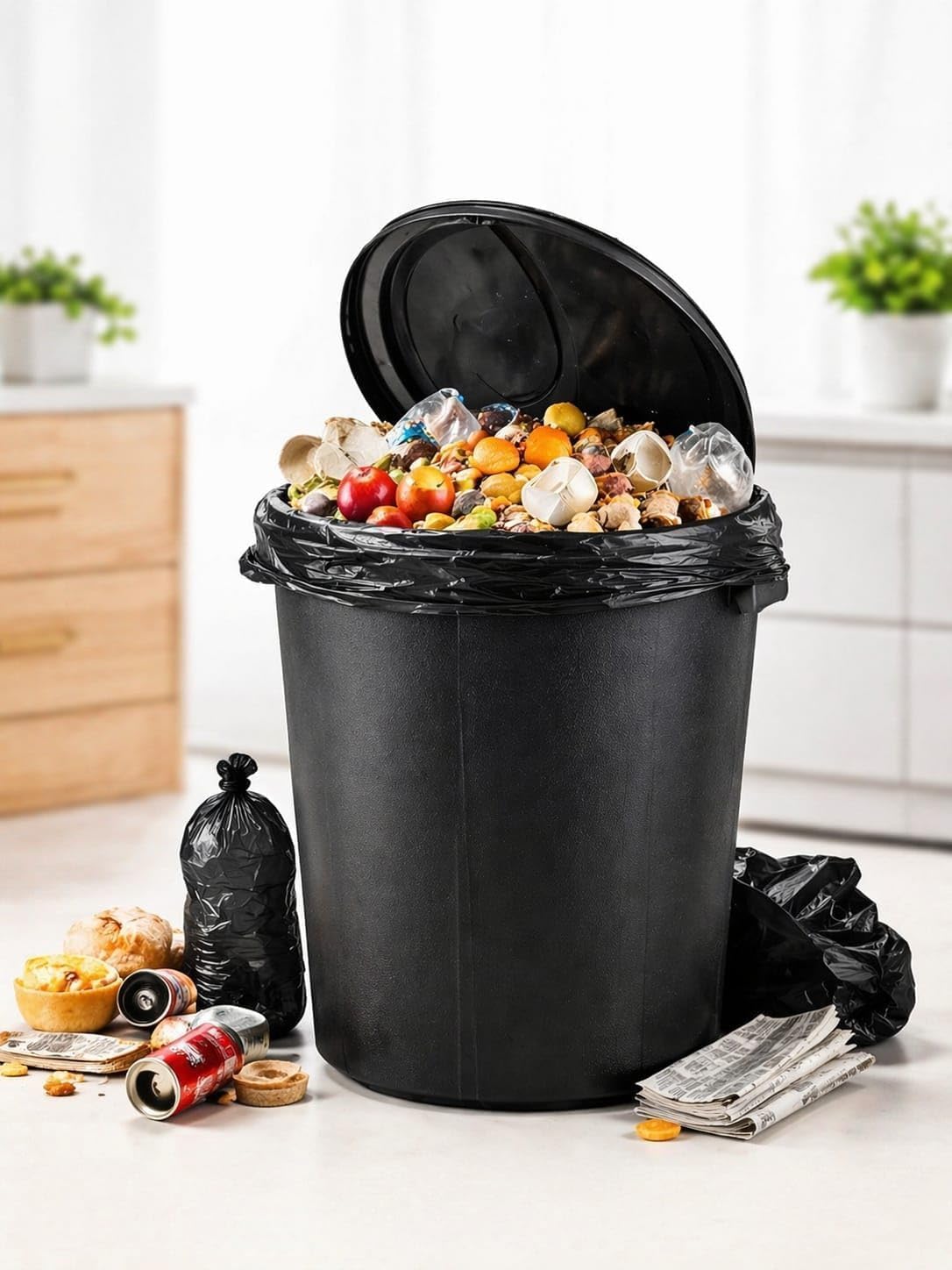 MAQIHAN Garbage Bags - Black Dustbin Liners -5