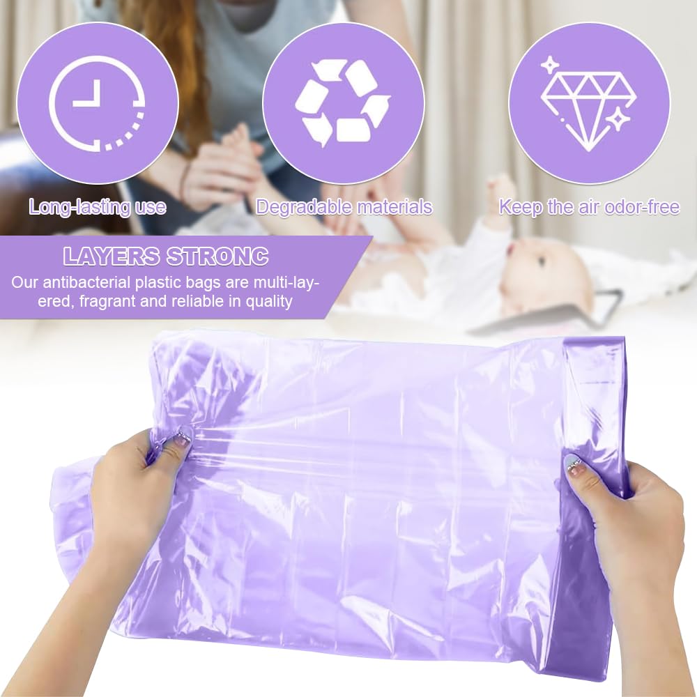 Nappy Bin Refills, 6PCS Diaper Pail Refill Bags Set - Image 4