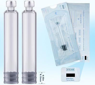 60 Unit Reusable Research Pen Injector with Protect Case and 2Pcs 3ml Cartridges (Blue)