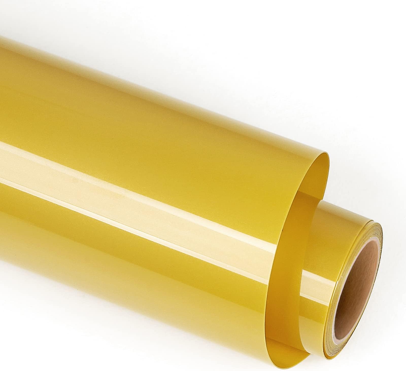 Lya Vinyl Heat Transfer Vinyl, 12" x 6FT(30.5cm x 183cm) Gold Iron on Vinyl for Cricut, Silhouette Cameo, HTV Vinyl for Cloths, Hats, Fabric(Gold)