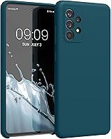 Vista 211 de kwmobile Funda compatible con Samsung Galaxy A52 / A52 5G / A52s 5G - Funda de Teléfono de Silicona TPU con Acabado Suave - Arrecife Azul