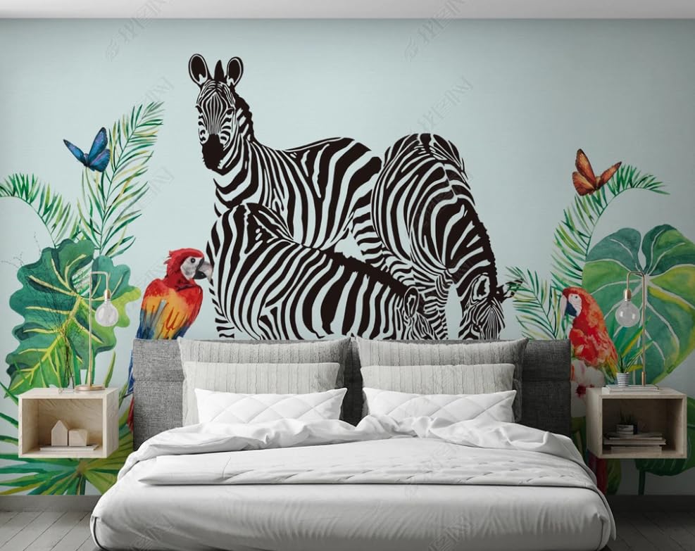 Papier peint intissé plante zèbre poster géant mural salon 400x280 - 2