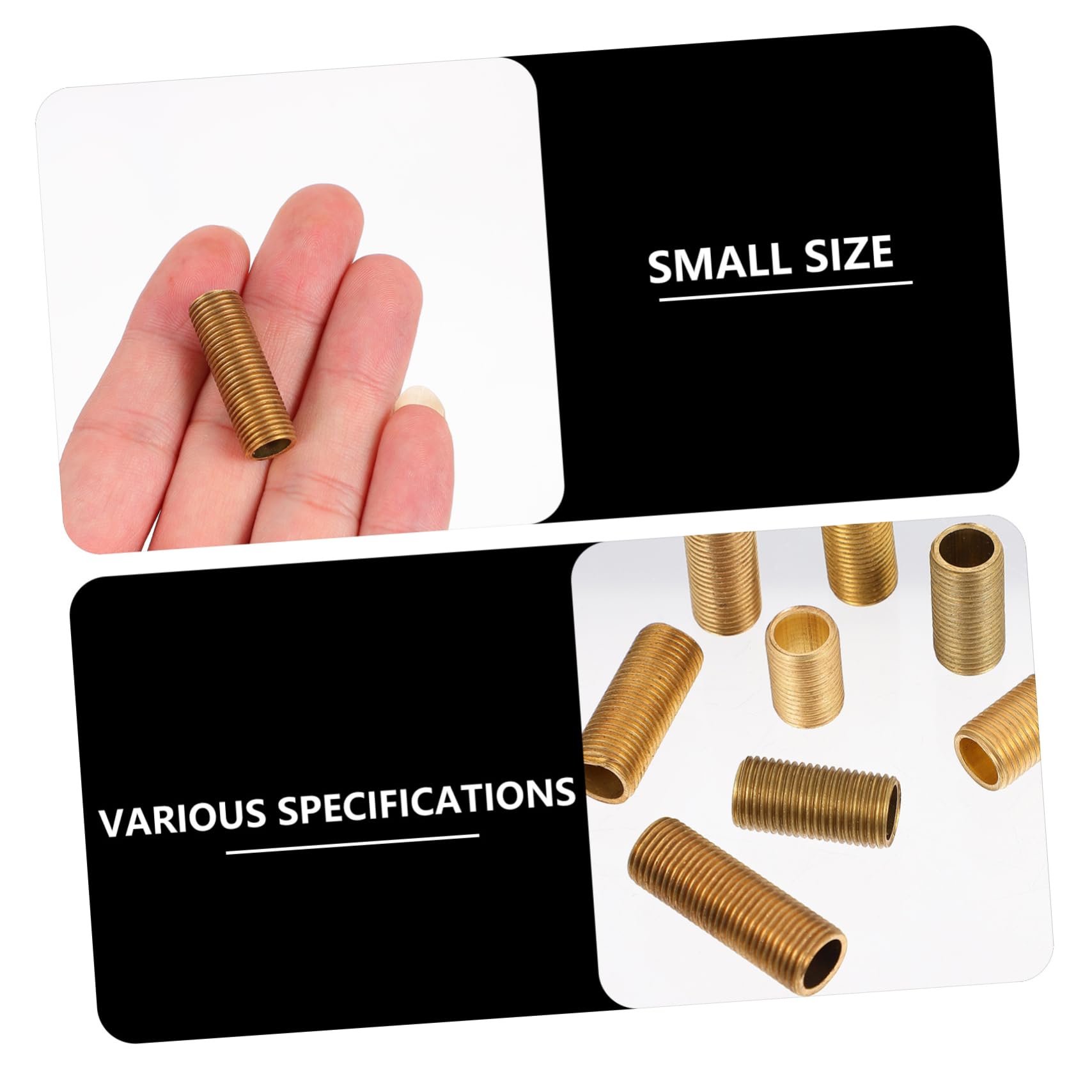 OUNONA 2sets DIY Lamp Rod Set 1 Bag Brass Threaded Dowel Rods Light Connecting s Professional Thread 8pcs*2