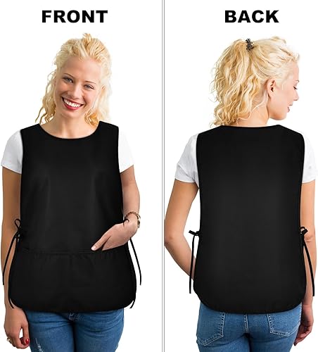 Miniatura 2 de TFTAFAN Delantal Cobbler Unisex Impermeable Delantal con 2 Bolsillos Profundos Art Smock para Pintar Limpieza Artiest Delantal Trabajo Cocina