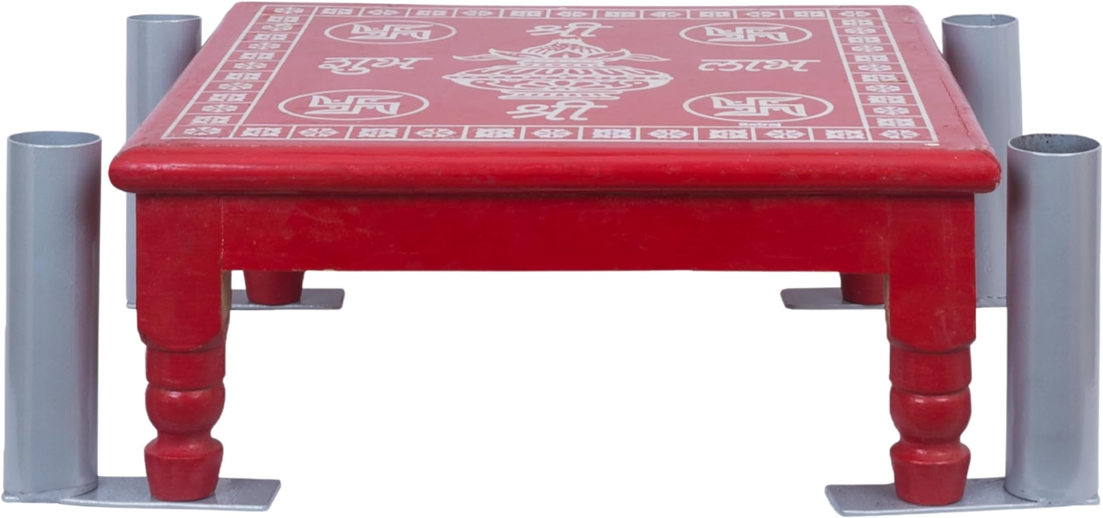 PUNYATVA Banana Leaf Stand For Satyanarayan Pooja Metal Holder For Banana Plant,Tree Or Stem Ideal For Puja Setup,Ganpati,Varalakshmi Vratham,Mandir,Housewarming,Religious Ceremonies (Set Of 4)