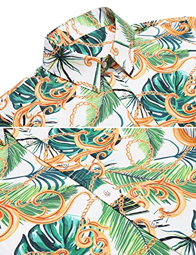 Daupanzees 80S Men's Button-Down Short Sleeve Polo Shirt #TOP3