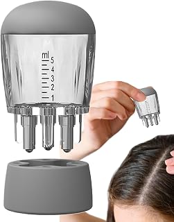 Massage Comb, Scalp Oil Bottle, Precise Liquid Applicators, Ergonomic Rolling Ball Design, Top Performance Beauty Category, Stylish Vanity Decoration, Soft Rose Tone for Girls and Women