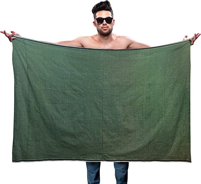 Mayaka786 Lungi Sarong para Hombre de 100% Algodón Peinado | Estiloso y Cómodo | Tejido Transpirable | Ideal para Vacaciones, Playa y Relax