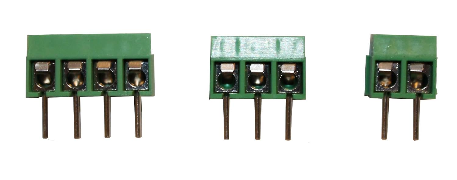 Screw Terminal Block Kit 5mm Pitch 2, 3, 4 Pole (40 pcs) By QSU