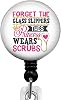 This Princess Wears Scrubs Retractable Badge Reel with Alligator Clip, Name Nurse ID Card Badge Holder Reel, Decorative Custom Badge Holder