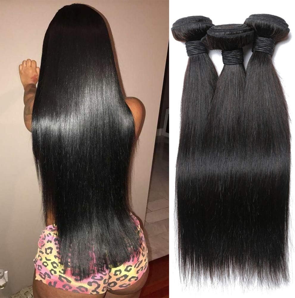 10A Brazilian Straight Hair Bundles 24 26 28inches 300g/lot Unprocessed Straight Human Hair Bundles Brazilian Straight Virgin Hair Extensions Wefts Natural Color No Tangle