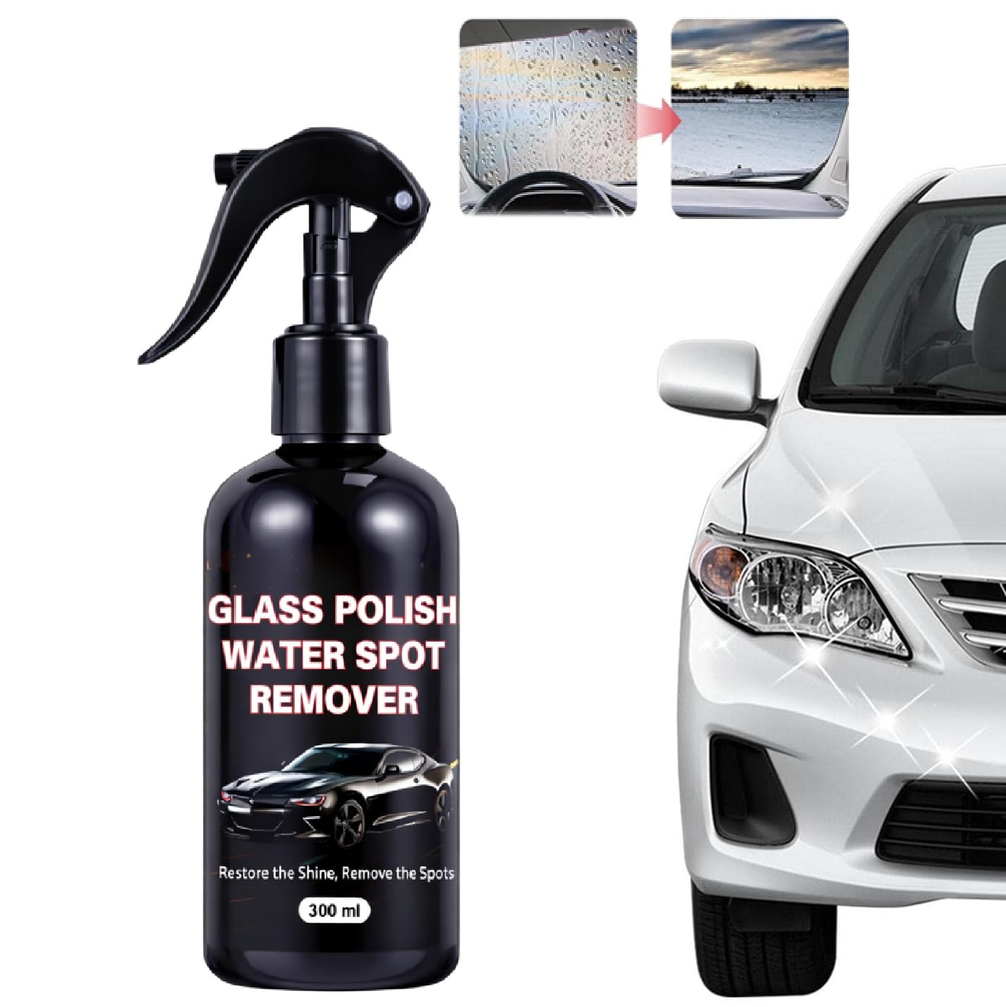 Glass Water Spot Remover & Polish for Cars, Removes Hard Water Marks and Surface Stains Effectively-image-16
