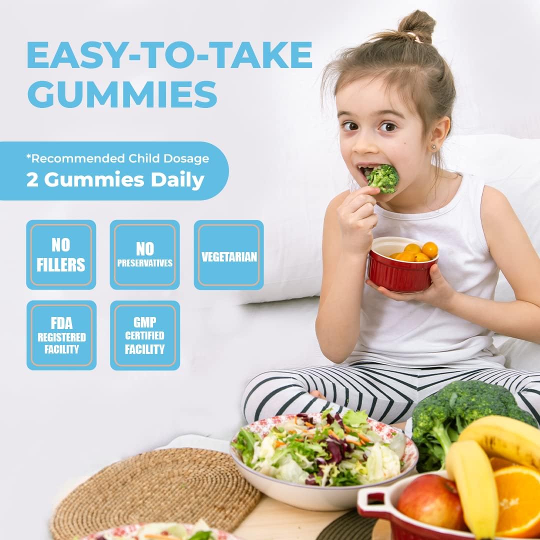 Pomona Wellness Daily Kids Multivitamin Gummies, Supports Overall Health and Immune Support, Vitamins and Minerals Gummy, A, C, D, E, Bs, Zinc, Fruit Flavor