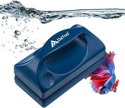 DaToo Aquarium Mini Magnetic Scrubber Scraper Small Fish Tank Cleaner Nano Glass Aquarium Cleaning Tools with Super Strong Magnet Max