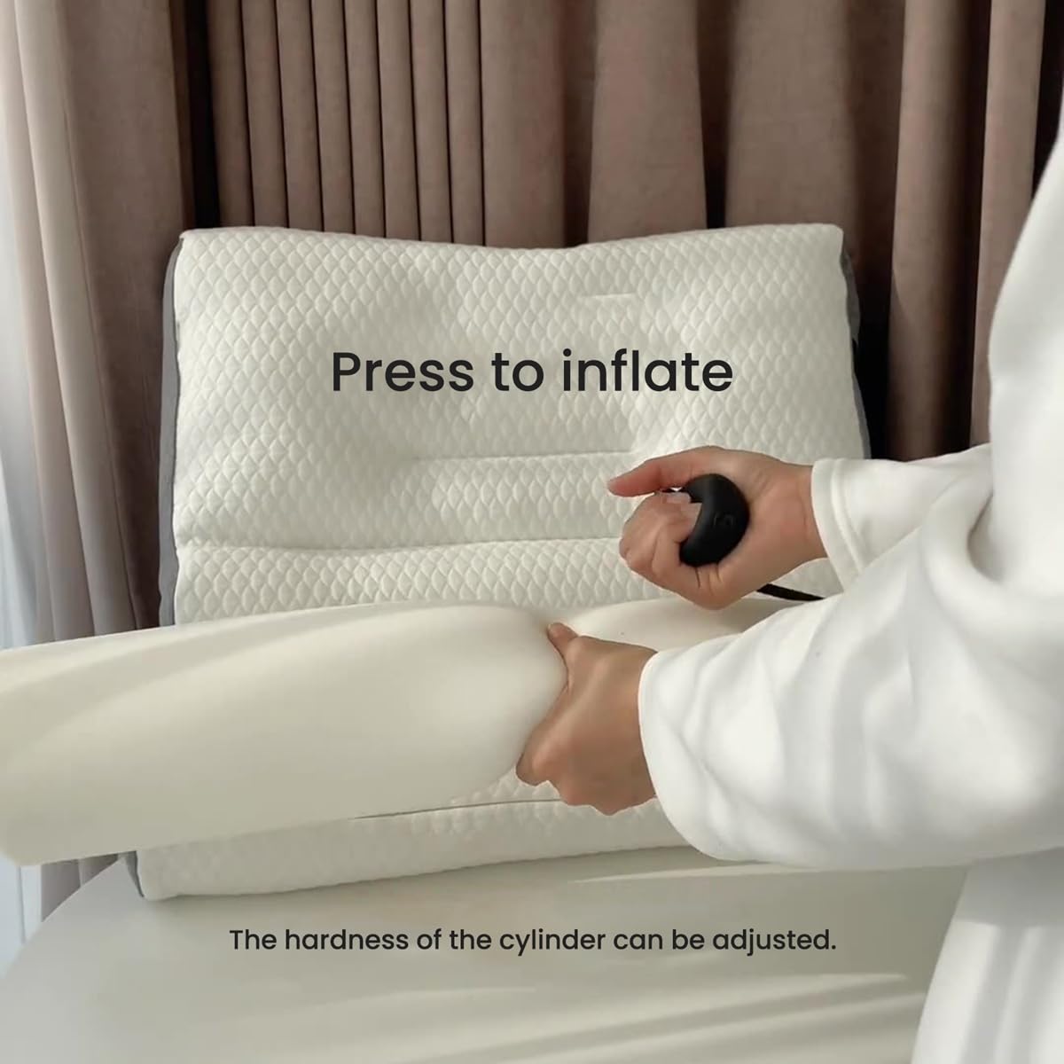 Almohada Cervical de Tracción Inflable con Firmeza Cilíndrica Ajustable. Núcleo de la Almohada de Tracción Cervical.