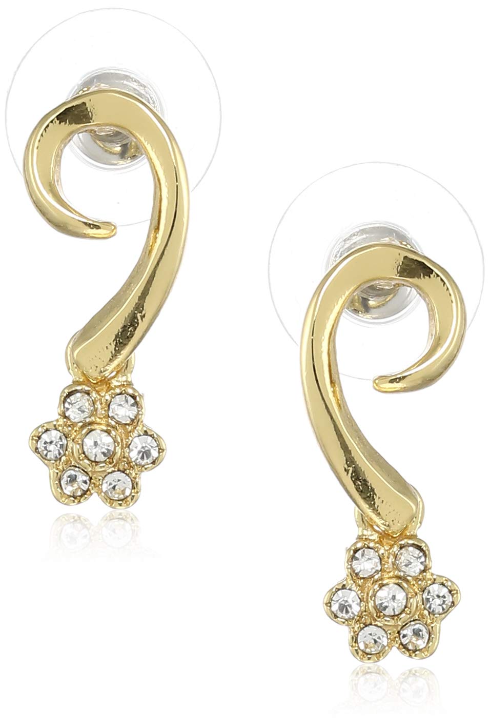 Estele 24 Kt Gold and Silver Plated Flower Link Stud Earrings for Girls (B08D7PYVL1) Amazon Price History, Amazon Price Tracker