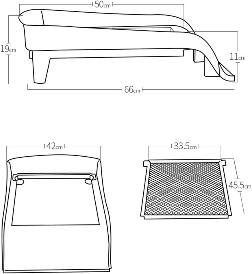 Pet Potty Tray Indoor Training Toilet Slide-Style Creative Tray Pad for Dog or Cat Potty Loo (Grey)