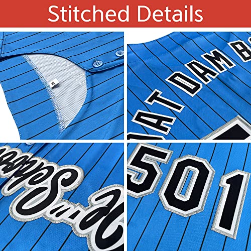 Custom Stripe Baseball Jersey Personalized Baseball Shirt Stitched/Printed Sport Uniform for Men Women Boy miniatura 3