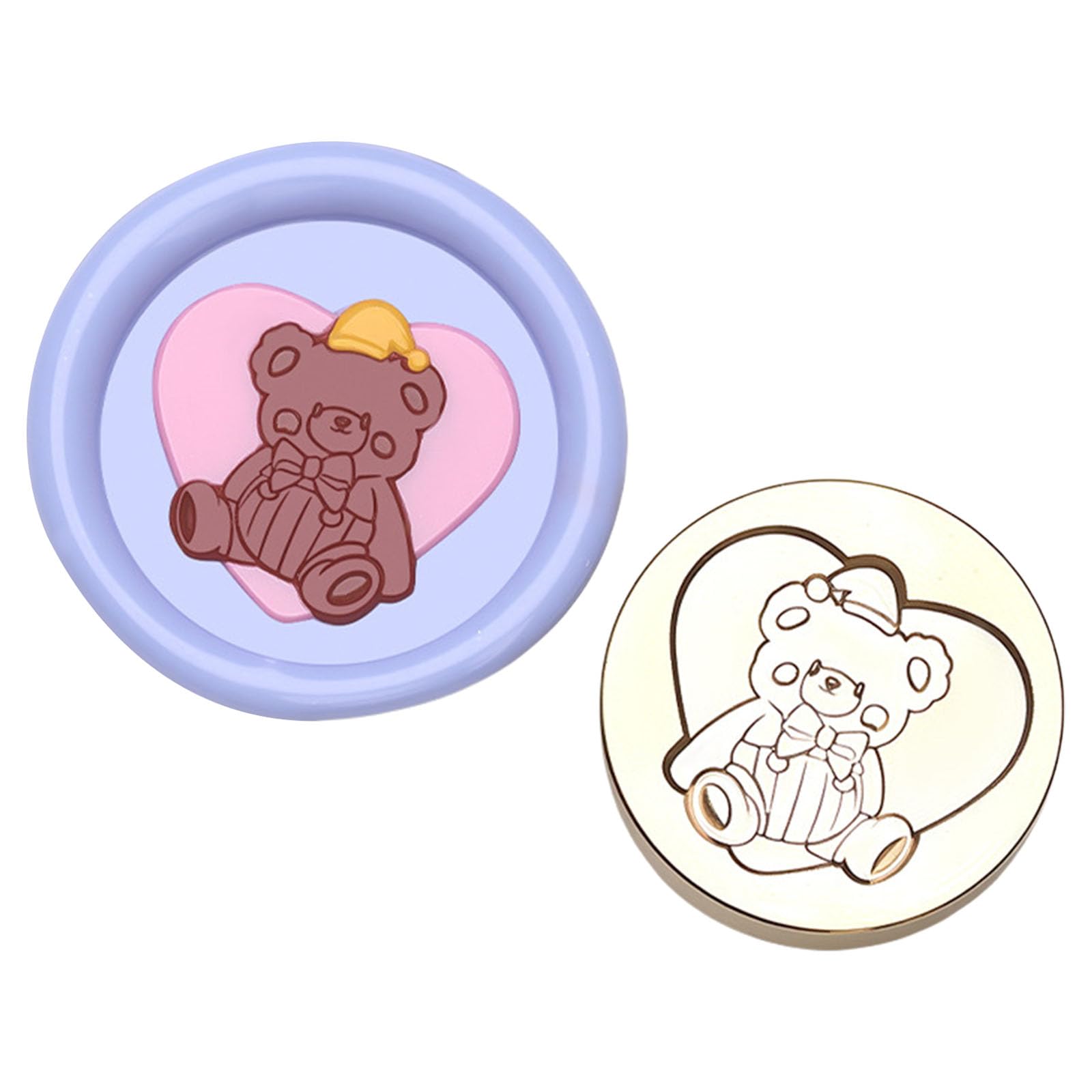 Yhplxyuus Seal Stamp Head Small Bear Seal Stamp Replacement for Envelope Card Wedding Invitations Scrapbooking Waxes