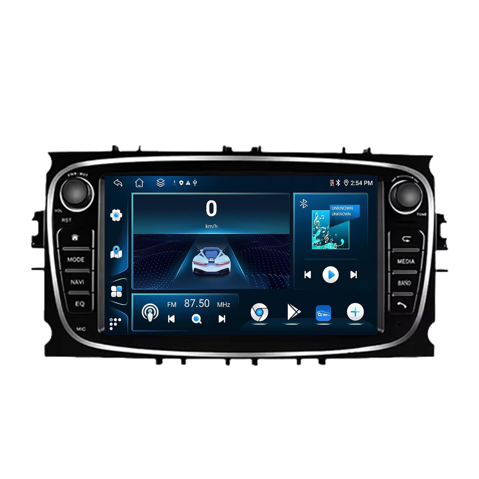 Car Play Screen for Ford Focus S-Max Mondeo Galaxy C-Max Kuga Usb 9 Inch Android 15 Fm For, 8 Core 6G+128G