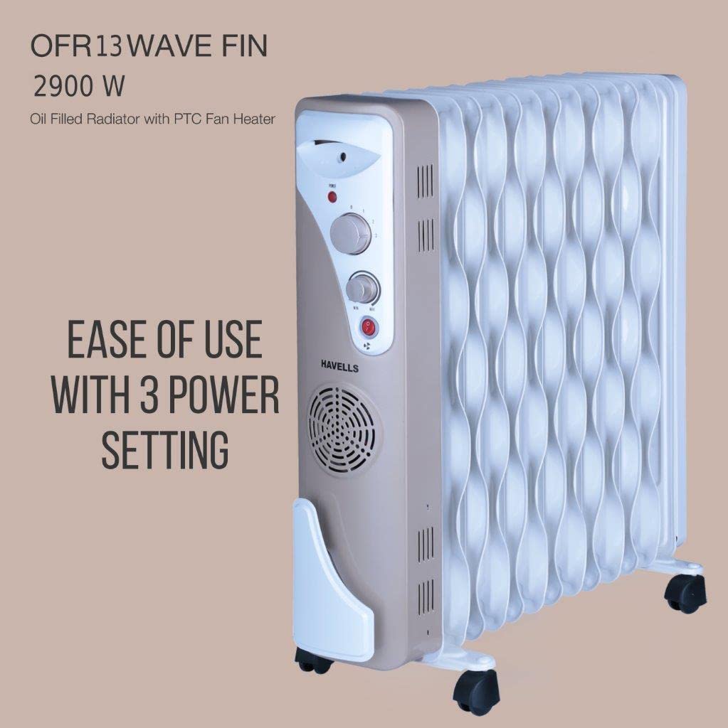 Buy Havells OFR 13 Wave Fins with Fan - Beige, 2900 Watts Heater Online at  Low Prices in India - Amazon.in