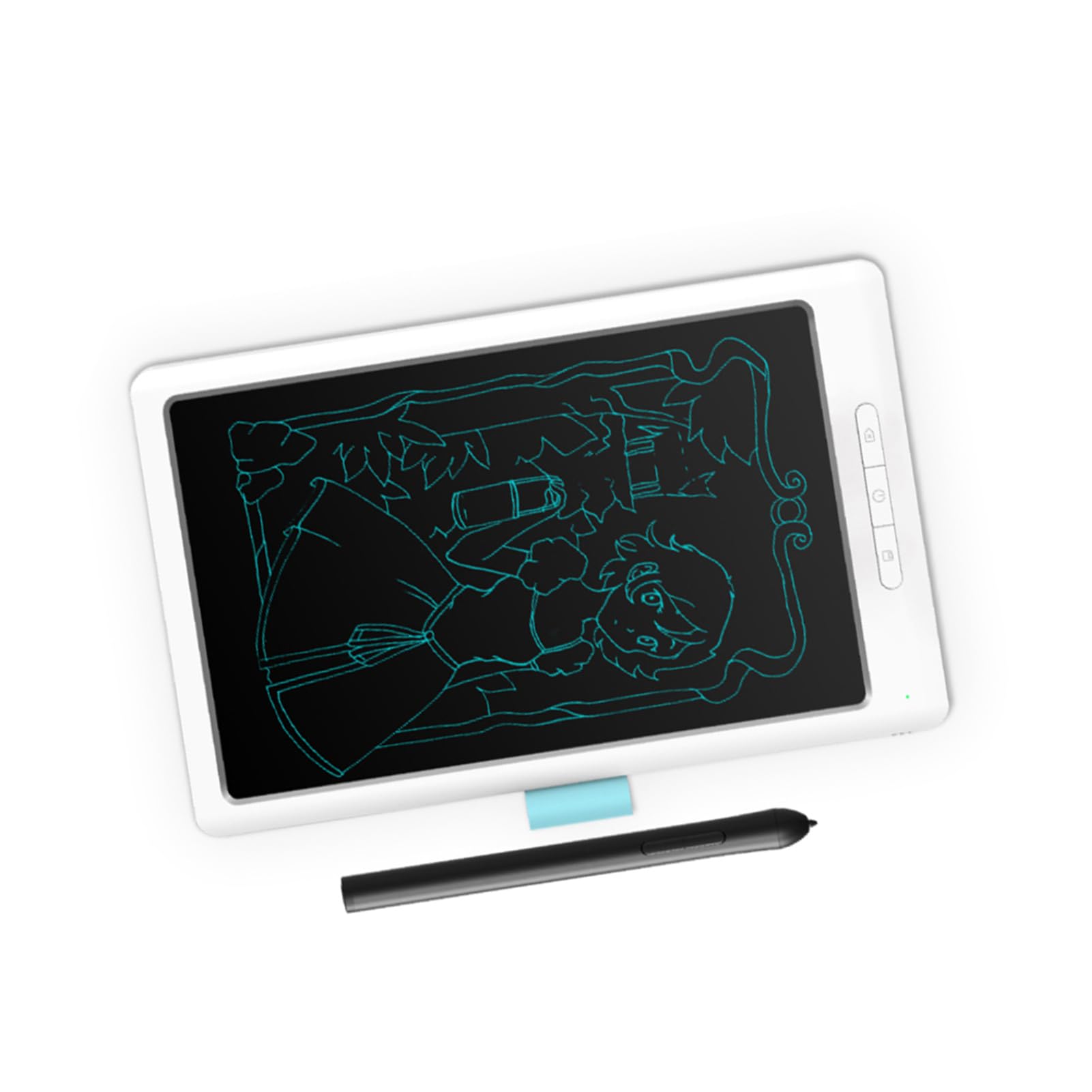 HUIOP Tavoletta grafica Smart Tavoletta grafica digitale 8192 livelli Sensibilità alla pressione Trasmissione sincrona delle note Bianco,Tavoletta da disegno