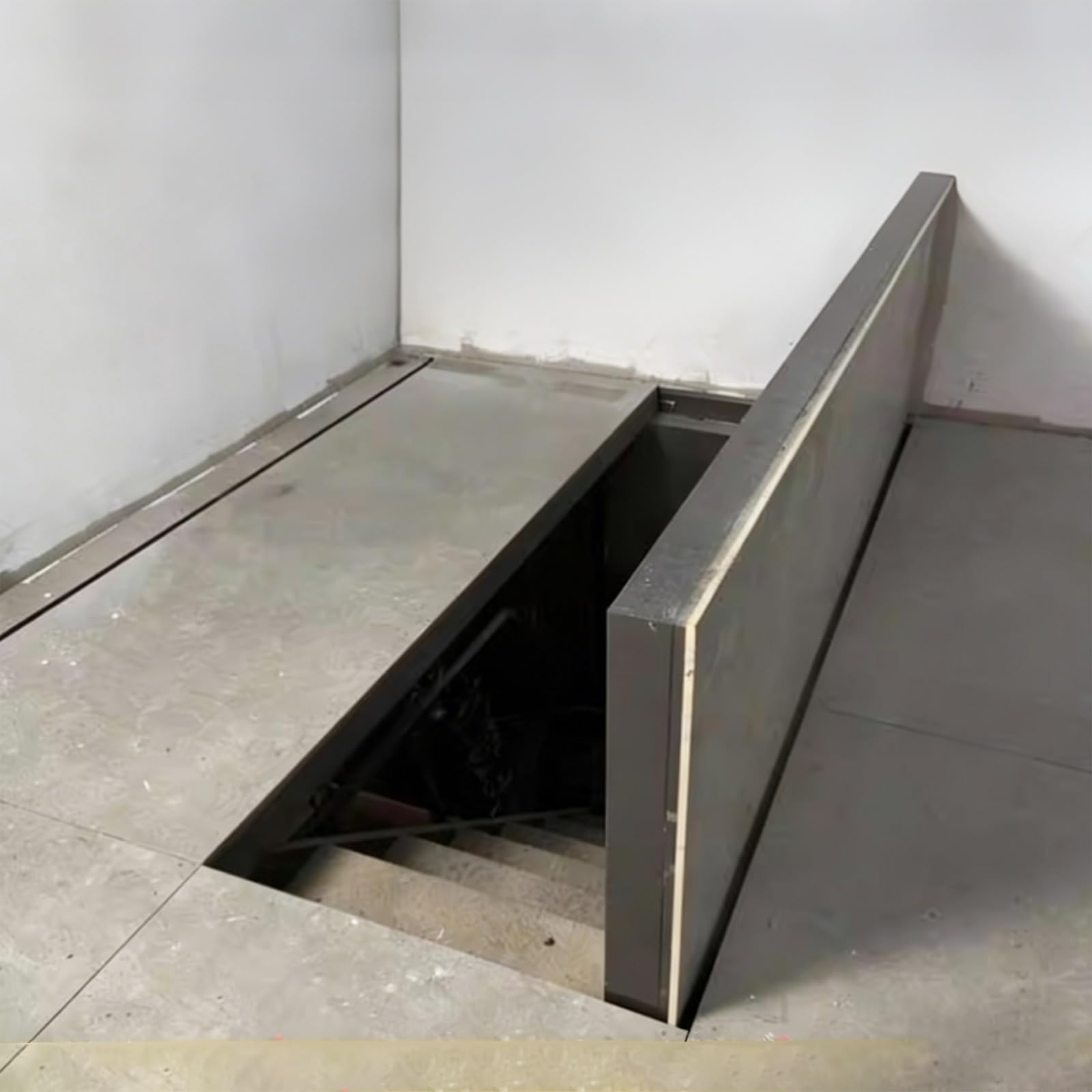 Trappe de cave étanche pour éliminer les poignées saillantes au sol
