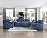 Vista 7 de Lexicon Holleman - Sofá de dos plazas tapizado en tela en color azul