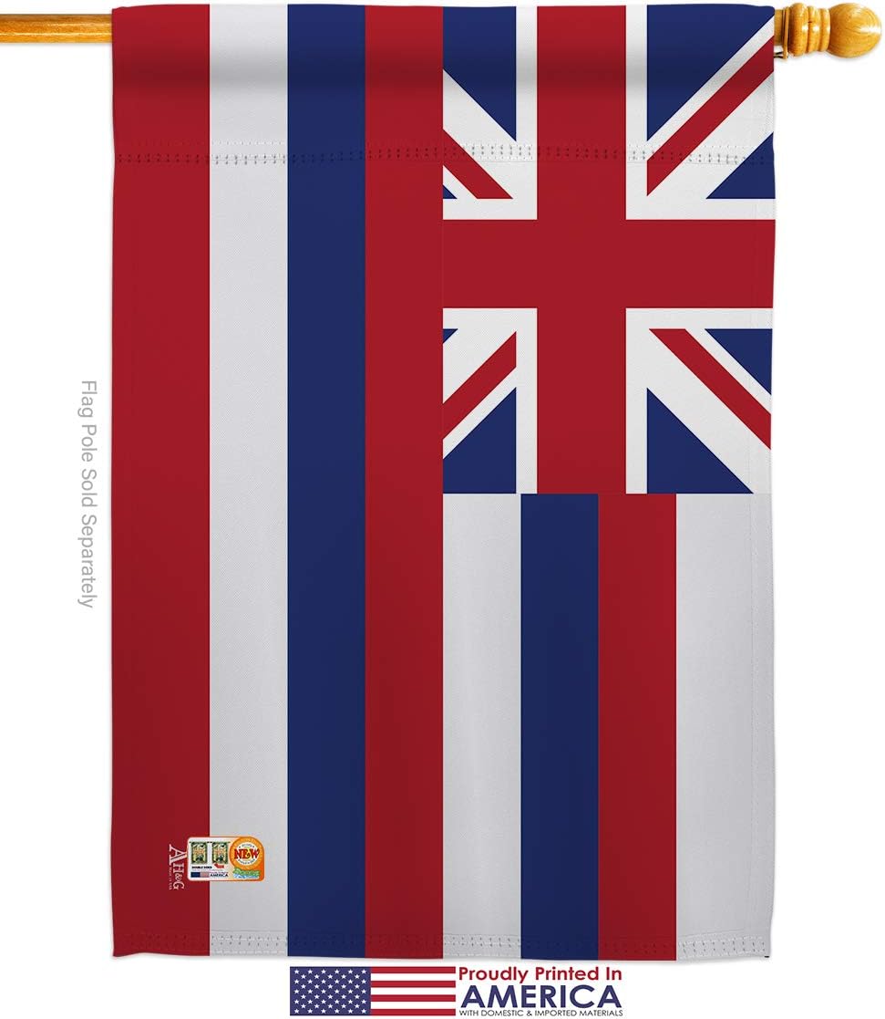 Hawaii House Flag Americana States USA American Territories Republic Country Particular Area Small Decorative Gift Yard Banner Made In 28 X 40