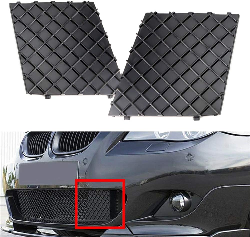 Amazon Com Ijdmtoy Pair Front Bumper Lower Grille Mesh Cover Replacements Compatible With 2004 2010 Bmw E60 E61 5 Series M Sport Aerodynamics Package Bumper Only Automotive