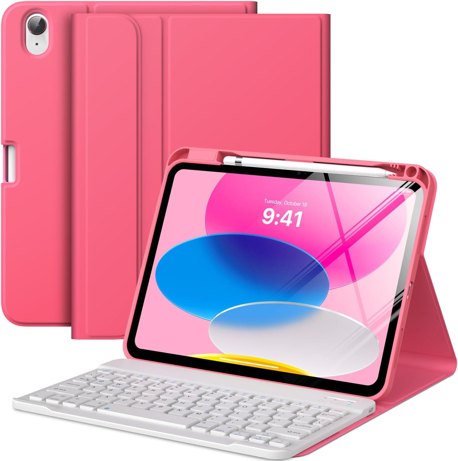 MoKo Cover Compatibile con 2018/2017 iPad 9.7 6th/5th Generazione, Ultra Sottile Leggero Custodia in Tri-Fold Auto Sveglia/Sonno con Retro Semi- Trasparente Rigido, Viola Profondo