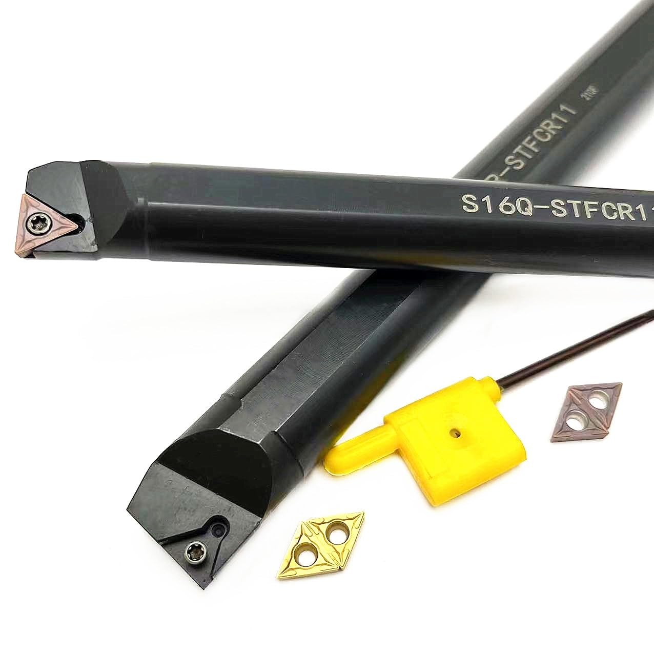 1 barre d'alésage de tour S16Q-STFCR11 16 mm outil de tournage interne porte-outil de tournage indexable + 10 inserts en carbure TCMT110204 UE6020
