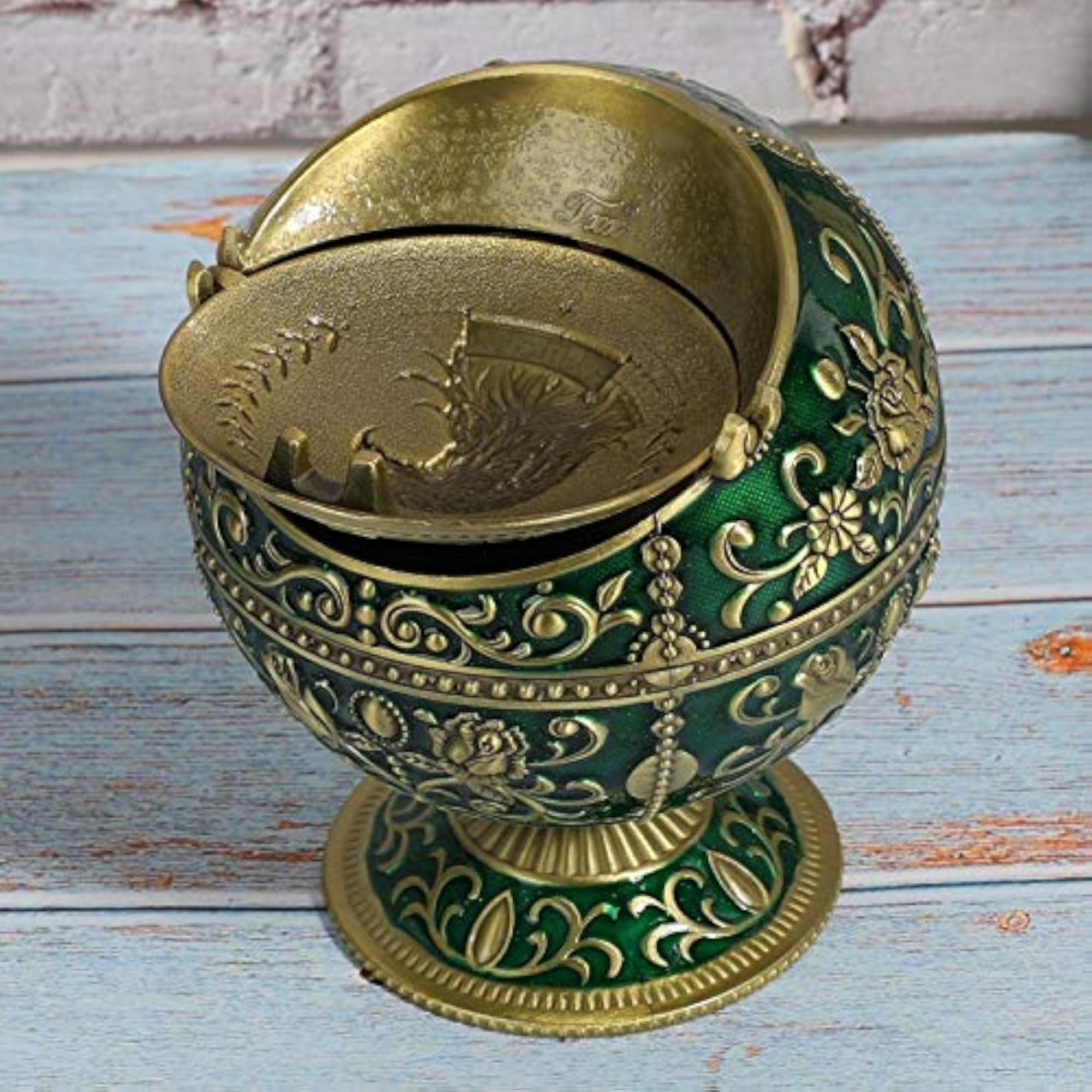 Practical Vintage Metal Orb Ashtray