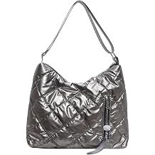 Eslcorri Puffer Crossbody Tote Bag for Women, Small Quilted Shoulder Bag Puffy Handbag Top Zipper Cotton Padded Bag
