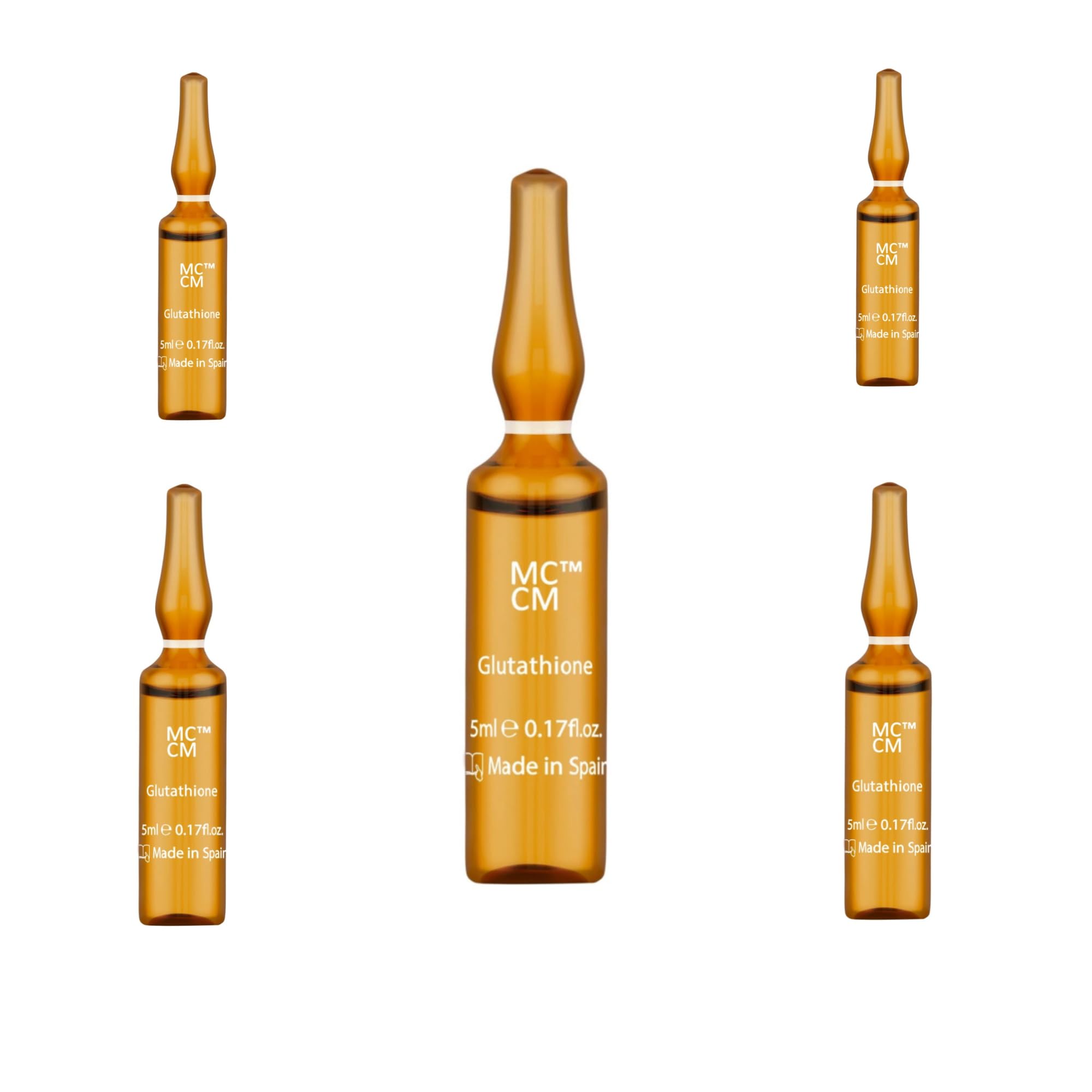 Glutathione Ampoules Mesotherapy Skin Brightening Spot Treatment Spain 5ml  (5 Ampoules Without Cover) : Buy Online at Best Price in KSA