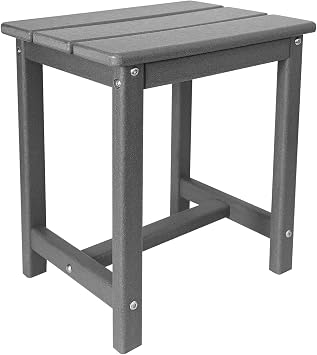 طاولة جانبية مربعة من GARDENSTAR Adirondack،طاولة خارجية من طبقة واحدة،طاولة جانبية للفناء للمسبح والشرفة والفناء الخلفي ورفيق للاسترخاء