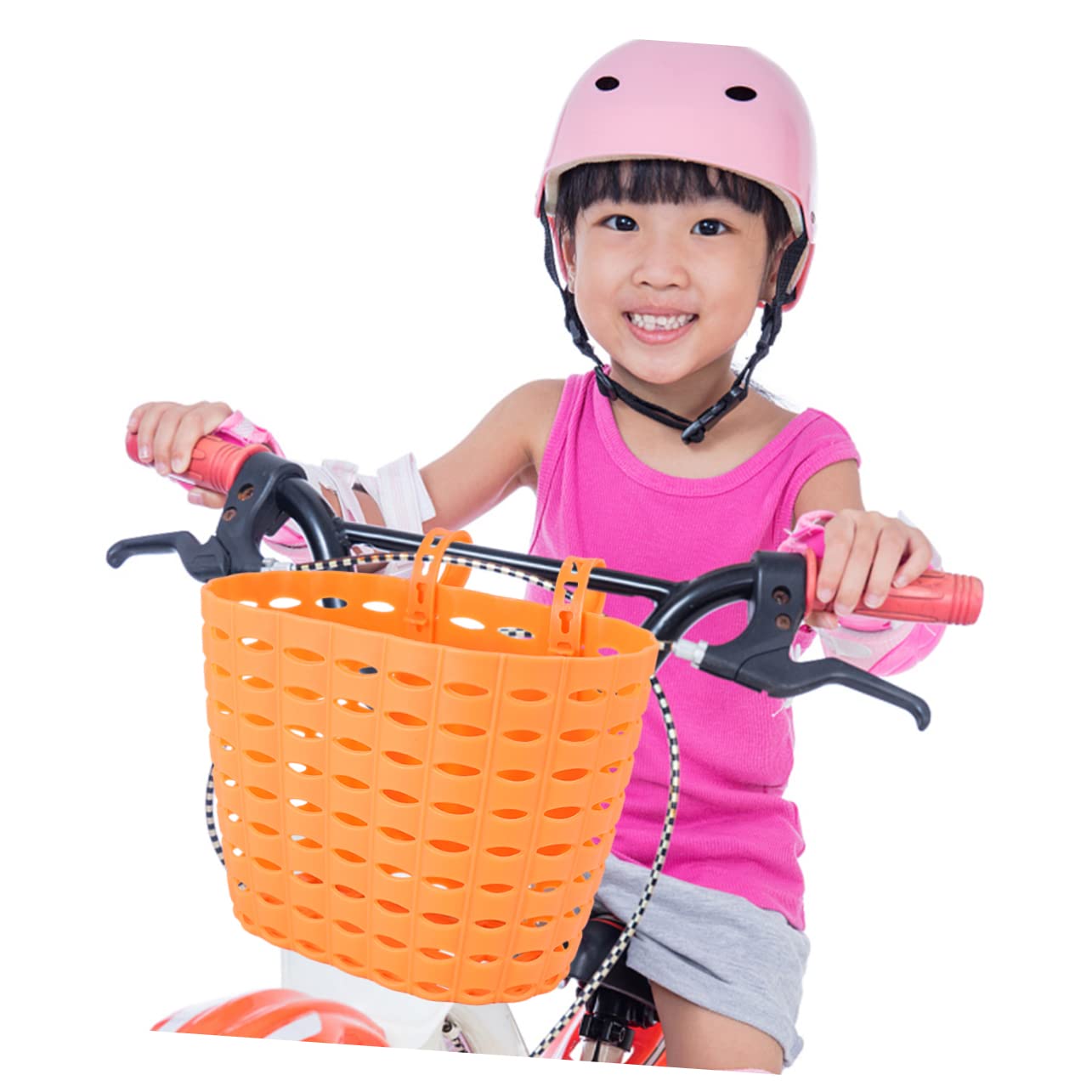 Panier Vélo Garçon Fille Détachable Plastique Orange Léger Et Résistant