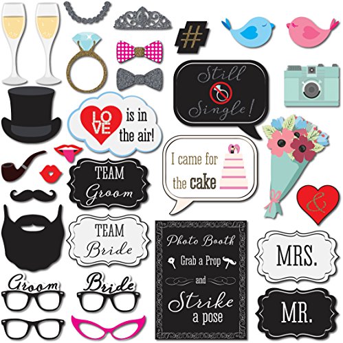 Wedding Photo Booth Props Set - Image 6