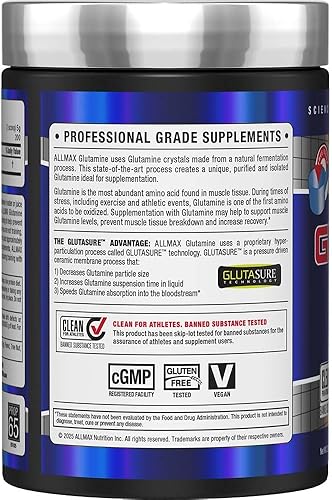 Miniatura 2 de Allmax Nutrition 100 Glutamina micronizada pura 2 20 lbs 352 onzas