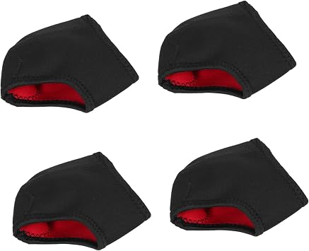 Heel Cushions and Protective Heel Support 4Pcs Set Black Red Ankle Covers Anti-Wearing Foot Care Protectors for Men and Women Outdoor Warm Guards for Daily Comfort