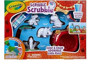 Crayola Scribble Scrubbie Dino Friends Set: Imaginative Arts & Crafts Dinosaur Toy for Ages 3-9