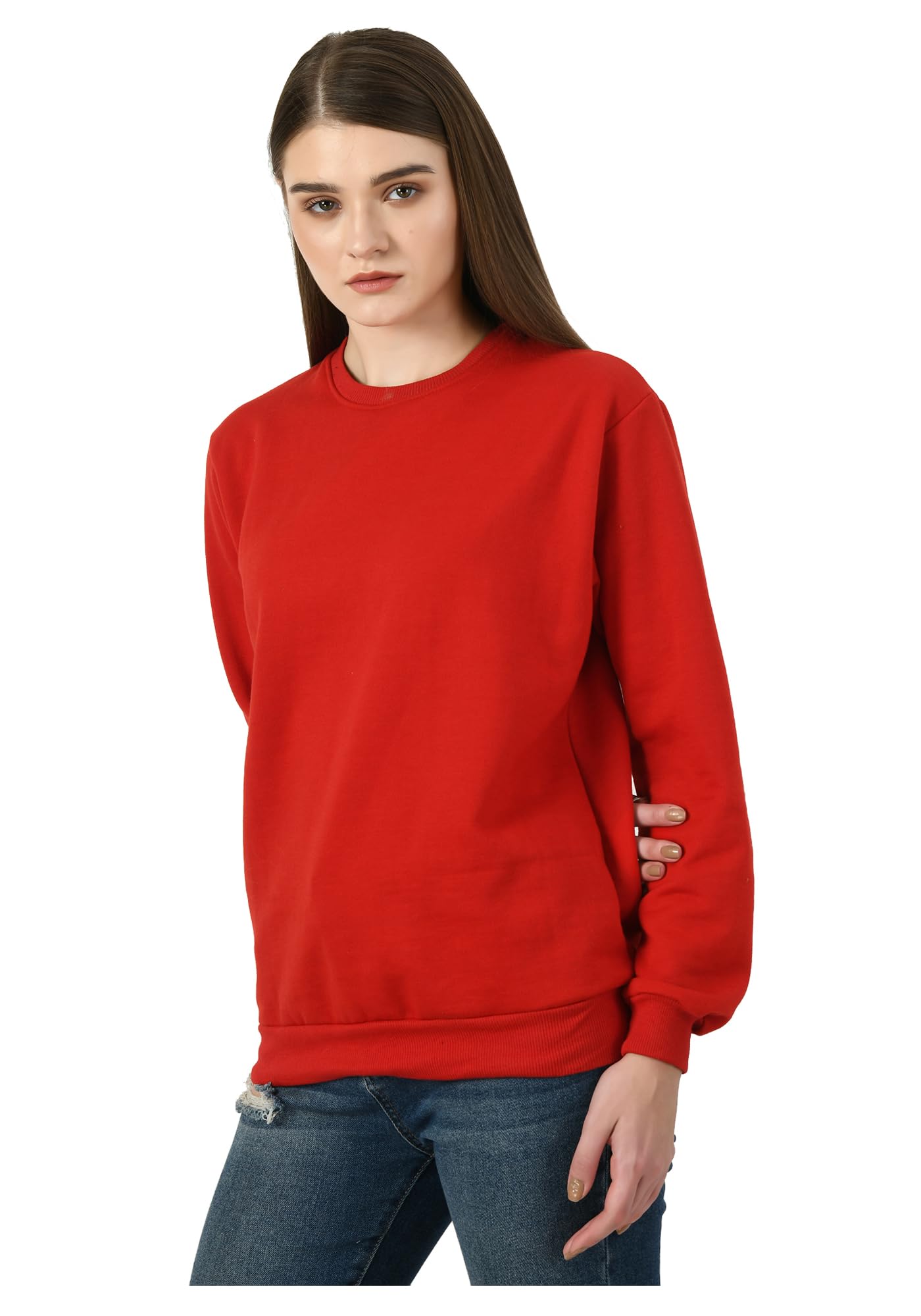 Women Fleece Warm Solid Full Sleeves Sweatshirts for Winters [Pack of 1]-picture-28