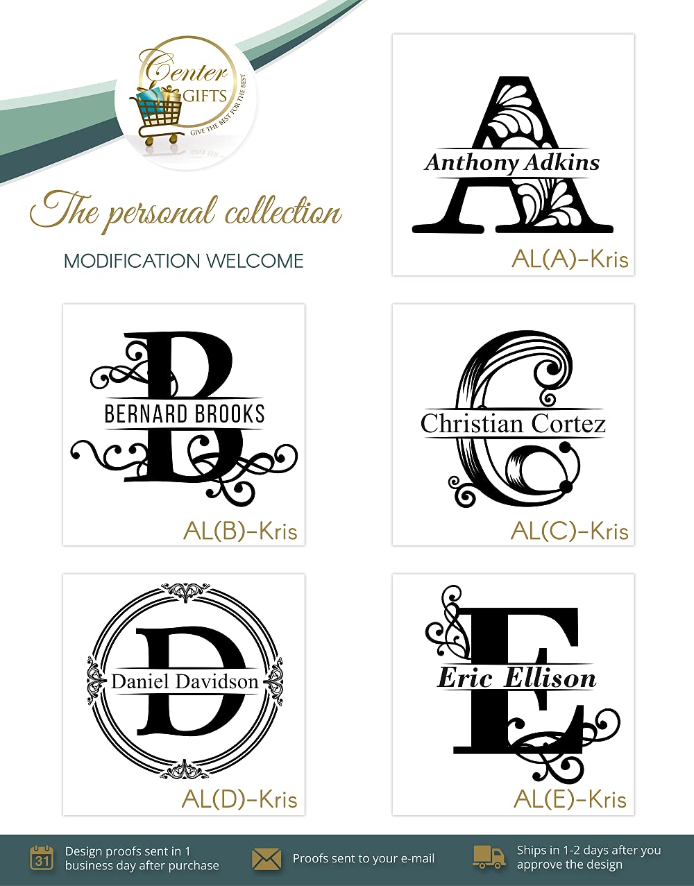 CenterGifts Personalized With Name and Initial 11 Oz Mint Julep Style Cup