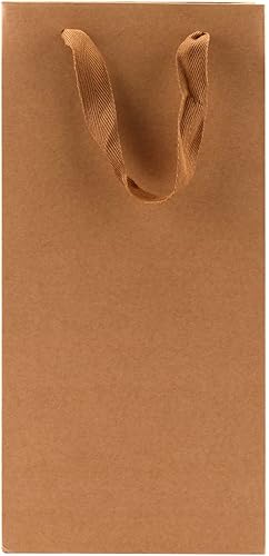 Miniatura 12 de SEUNMUK Paquete de 30 bolsas para botellas de vino blanco de 13.8 x 4.3 x 3.5 pulgadas, bolsa de regalo de vino de papel grueso de 8.82 oz/m²