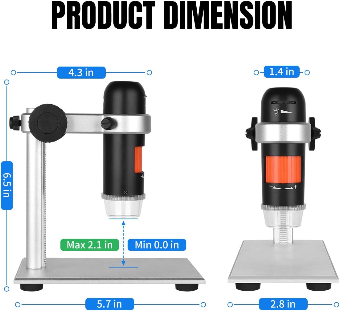 Polarizer USB Microscope, Topnisus True 5MP Electron Microscope, 250x Digital Camera Compatible with MacBook Windows PC for Coins Collection, Micro Soldering