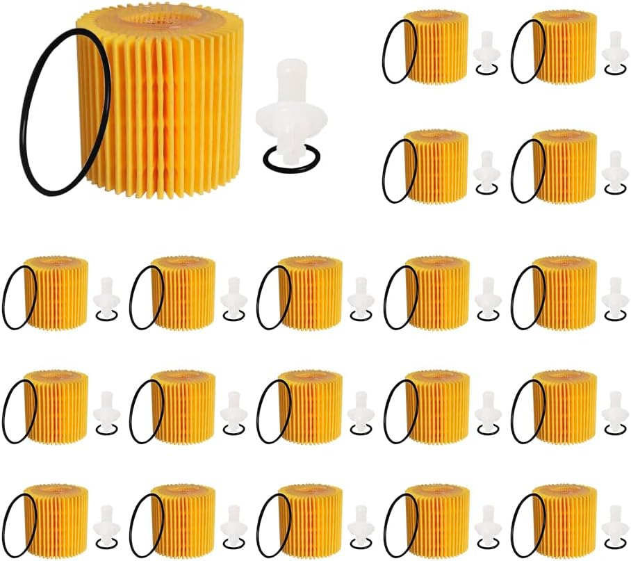 20PCS 04152-YZZA6 Engine Oil Filter Fits for C-HR Corolla iM Matrix Prius Plug In Prius V CT200h Scion iM xD Pontiac Vibe Replaces 04152-37010 0415237010 04152YZZA6 CH10358 L16311 PZ-172