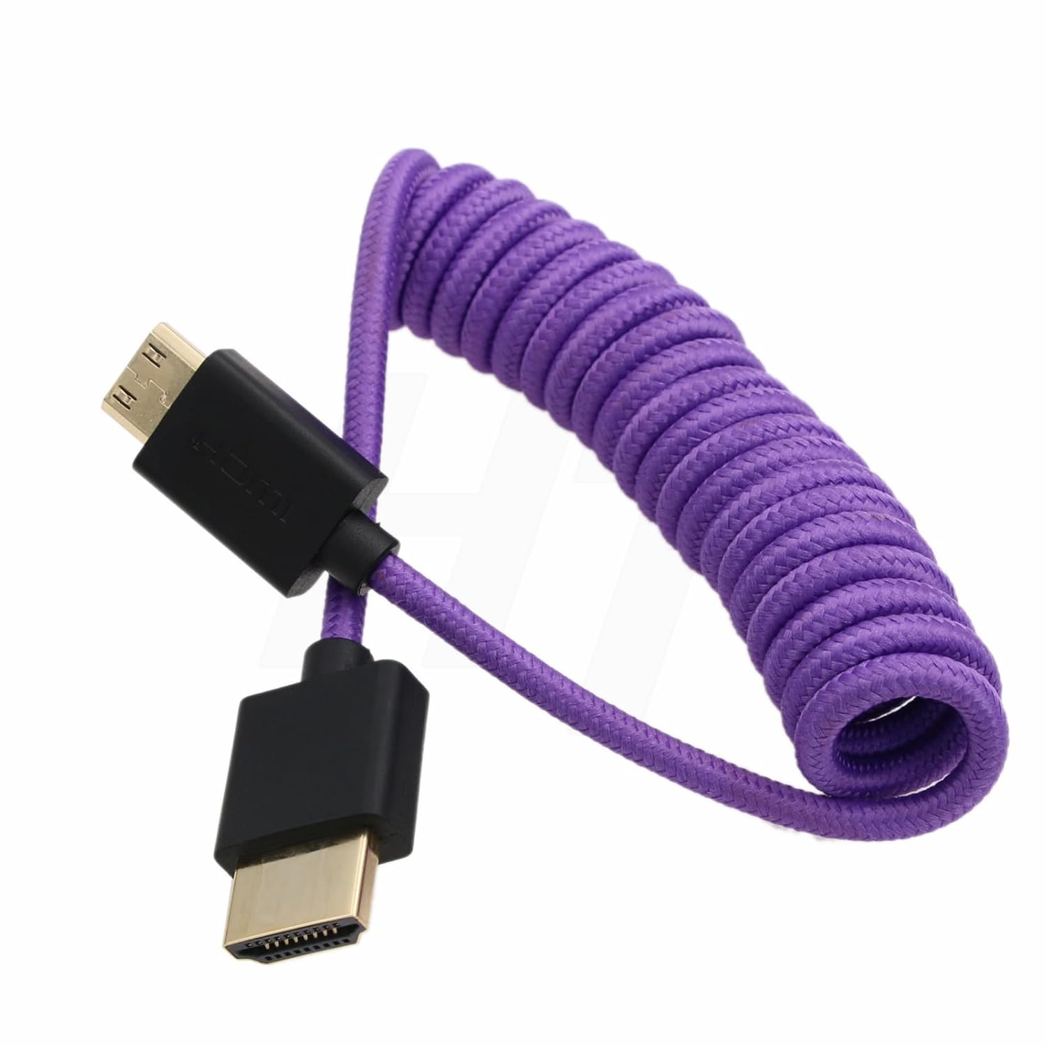 8K 4K 60p Mini HDMI to HDMI 2.1 Braided Coiled Cable for Nikon Z5 Z7 D750 Sony CX7 SR7E Canon EOS R RP 5DIV ATOMOS Ninja V Portkeys Video Assist Monitor Type A C
