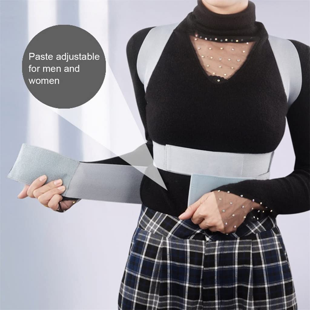 Anti-kyphosis Correction Belt Back Good Hidden Formation Chest Braces Male Female Corrector (Color : As Shown Size : Medium) (As Shown Large)